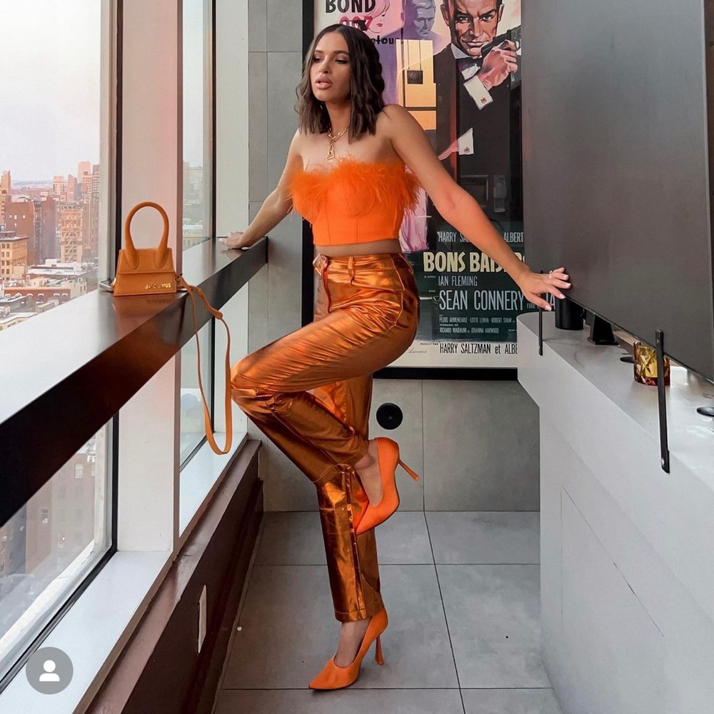 Metallic pants